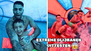 EXTREME GLIJBANEN UITTESTEN IN GROOTSTE WATERPARK VAN NEDERLAND   999 [upl. by Caddaric]