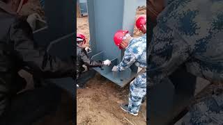 Fixing process of steel loadbearing column anchor bolts [upl. by Nylasej856]