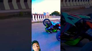 Zx10r extreme crash status bike zx10r ktmloverktm ktmbike rider stunt modified bike [upl. by Noterb]