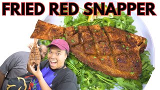 SUPER EASY Deep Fried Whole Red Snapper Recipe  Ready in 10 minutes [upl. by Rialb516]