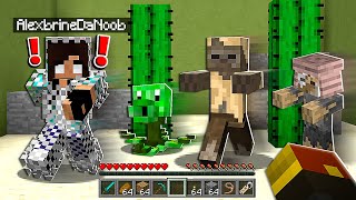 noob Girl dies to CACTUS in Minecraft… [upl. by Aldos]