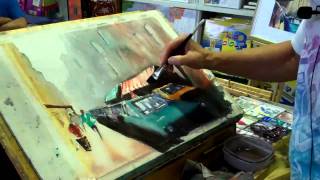 Watercolour Painting Demonstration by Pete Pinza [upl. by Letnwahs]