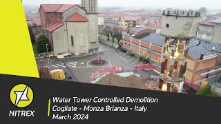 128  NITREX  Cogliate water tower controlled demolition [upl. by Ardnohsal]