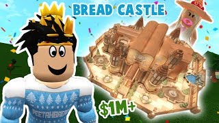 MY EXPENSIVE BLOXBURG DREAM HOUSE BREAD CASTLE TOUR IT HAS A SECRET [upl. by Htebazileyram]