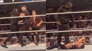 WATCH Terence Crawford DROP amp KNOCK OUT Wrestler after HELPING Cody Rhodes with STEEL CHAIR in WWE [upl. by Atiuqel]