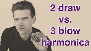 2 draw vs 3 blow on harmonica [upl. by Eittel]