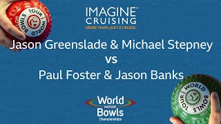 World Indoor Bowls Championship 2024 J Greenslade amp M Stepney vs P Foster MBE amp J Banks [upl. by Allain]