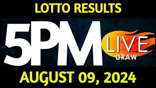 Lotto Result Today 500 pm draw August 09 2024 Friday PCSO LIVE [upl. by Season]