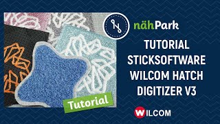 Tutorial  Wilcom Hatch Digitizer  Stickmuster für Kordelstickerei selbst erstellen [upl. by Gnivri]