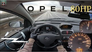 Opel Corsa C  80HP  TOP SPEED on german Autobahn [upl. by Ycniuqed]