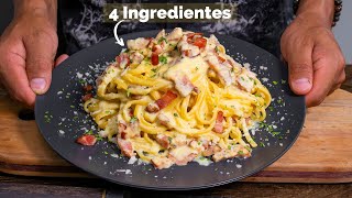 Mi Receta favorita de Tallarines a la Carbonara ¡no dejes de probar esta comida Abelca [upl. by Maunsell719]