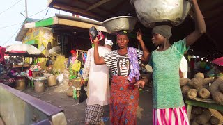 AFRICAN COMMUNITY MARKET AGBOGBLOSHIE AND MAKOLA GHANA ACCRA [upl. by Melicent]