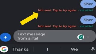 Fix cant send message with airtel error 2 Problem  airtel message not sending problem  cant send [upl. by Eanal469]