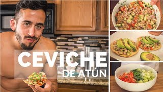 Ceviche de Atún  Receta Baja en Calorías y Alta en Proteínas [upl. by Camilla]