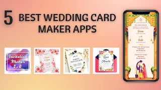 5 Best Wedding Invitation Card Maker Apps  Free Invitation Card Maker Apps for Android [upl. by Lory940]