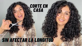 Como cortar el cabello ondulado rizado tu mismaEn capas sin afectar la longitud solo las puntas [upl. by Atneciv229]