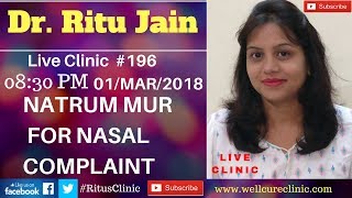 Natrum Mur For Nasal Complaint DrRitu Jains Live Clinic 196 [upl. by Corel781]