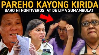 HALA SIKRETO NI HONTIVEROS AT DE LIMA SUMAMBULAT PAREHO PALANG KUMABIT SA MAYASAWA [upl. by Scarlet132]