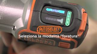 TRAPANOAVVITATORE AUTOSENSE™  SPOT 30”  BLACKDECKER™ [upl. by Marchal481]