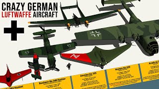 Crazy German Luftwaffe Aircraft Type amp Size Comparison 3D [upl. by Rellia209]