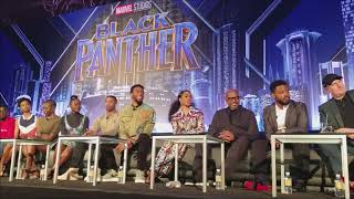 Full quotBlack Pantherquot Press Conference  with Chadwick Boseman and Michael B Jordan [upl. by Gerri130]