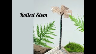 Rolled Stem for paper flowers [upl. by Neilson]