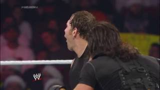 John Cena CM Punk amp Big E Langston vs The Shield Raw Dec 23 2013 [upl. by Jermayne760]