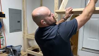 STRONG DIY Garage Shelves Maximize Storage Space [upl. by Egroeg]