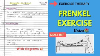 FRENKEL EXERCISE NOTES📚Exercise therapy Physiotherapy 1st Yr💥 [upl. by Borg333]