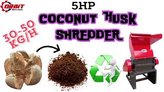 Coconut Husk Shredder  Coconut Husk Powdering Machine [upl. by Eugor276]