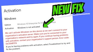 We cant Activate windows on this device as we cant connect to your organization Error 0xc004f074 [upl. by Albertson]