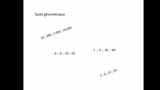 Suite géométrique  définition et notation [upl. by Meirrak]