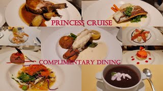 Caribbean Princess Complimentary Main Dining daily Menu and Food on a 16day Cruise 2023 August [upl. by Marcelo875]