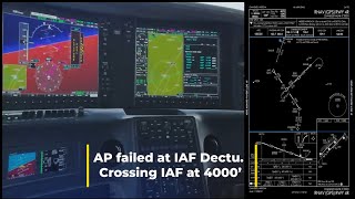 Handflying RNAV Rwy 4R KCHD LPV Approach with Partial Panel AP Altimeter amp VSI failure [upl. by Anirec]