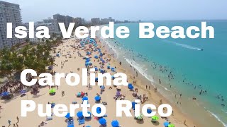 Isla Verde Beach in Carolina Puerto Rico Drone Footage 4th of July [upl. by Seiuqram858]