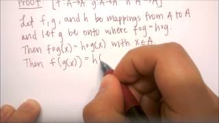 Abstract Algebra Proof with onto function and function compositions [upl. by Clementina]