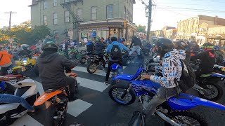 1000 BIKES TAKE OVER PHILLY STREETS DOING WHEELIES [upl. by Ynnatirb93]