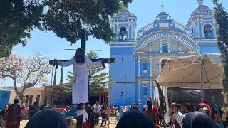 Asunción ocotlan oaxaca  representacion viacrucis 2024  semana santa oaxaca [upl. by Kaczer480]