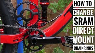 How to change SRAM direct mount chainrings [upl. by Aihtennek]