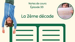 Mathématiques La deuxième décade 10 à 20 Notes de cours ep33 Compter Nombres Chiffres [upl. by Bower871]