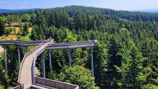 Ausflug Waldwipfelweg Waldturm Haus am Kopf St Englmar Niederbayern [upl. by Adlanor]