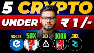 5 Coins Under ₹1 Best Crypto to Buy Now for 100X Profit [upl. by Beckman]