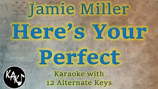 Heres Your Perfect Karaoke  Jamie Miller Instrumental Lower Higher Female Original Key [upl. by Sidky]