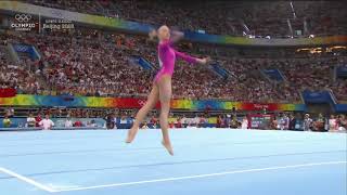 Nastia Liukin Floor AA HD 2008 Beijing Olympics [upl. by Anhcar802]