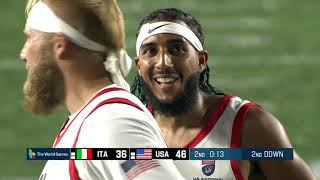 USA vs Italy Mens Flag Football Championship at 2022 World Games Highlights [upl. by Ahsan]