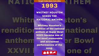 1991not 93 sorry Whitney Houstons National Anthem A Moment of Musical Majesty musicfacts [upl. by Ronica]