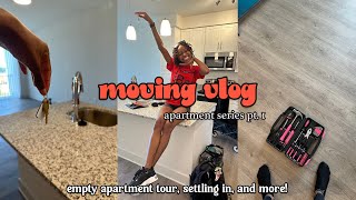 moving vlog pt 01  my first apartment at 25  empty apartment tour [upl. by Farnsworth]