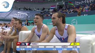 Pierre GOUZOU amp Josuah FAROUX FRA  2018 Trampoline European bronze medallists synchro [upl. by Barnett]