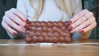 asmr tapping and scratching on chocolate [upl. by Lirrehs]