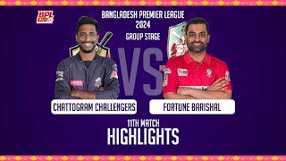 Chattogram Challengers vs Fortune Barishal  Highlights  11th Match  Season 10  BPL 2024 [upl. by Tremml]